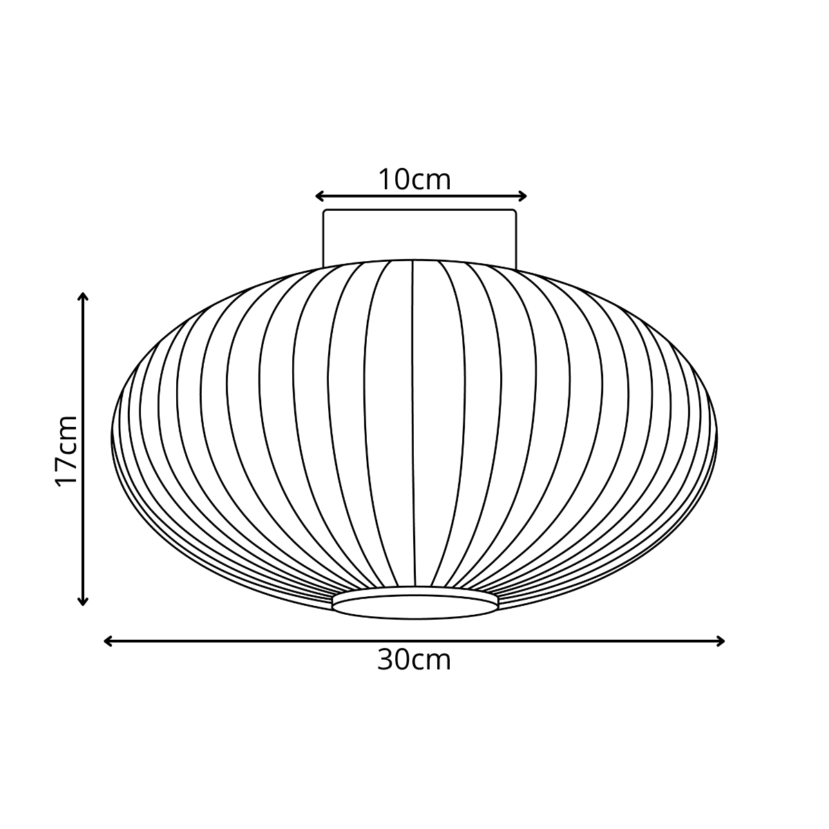 Design Plafondlamp Rond Amberglas - Amelie