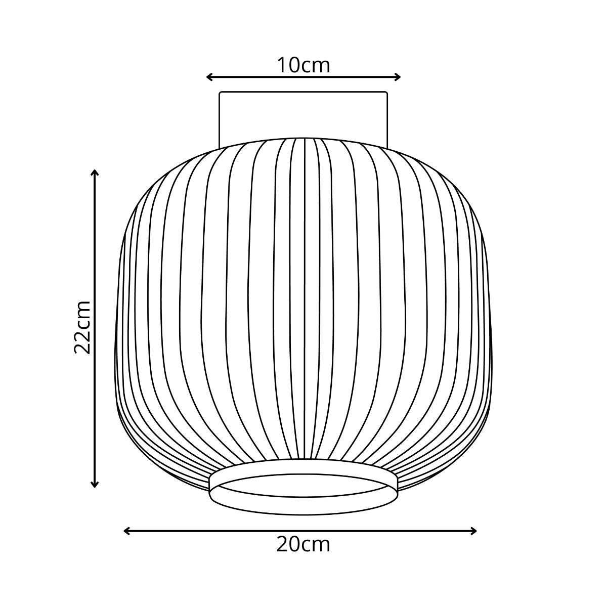 Ronde Plafondlamp Smoke Glas -