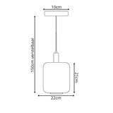 Design Hanglamp Messing met Smoke Glas