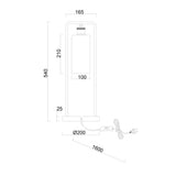 Tafellamp Tess - Zwart met Amber glas