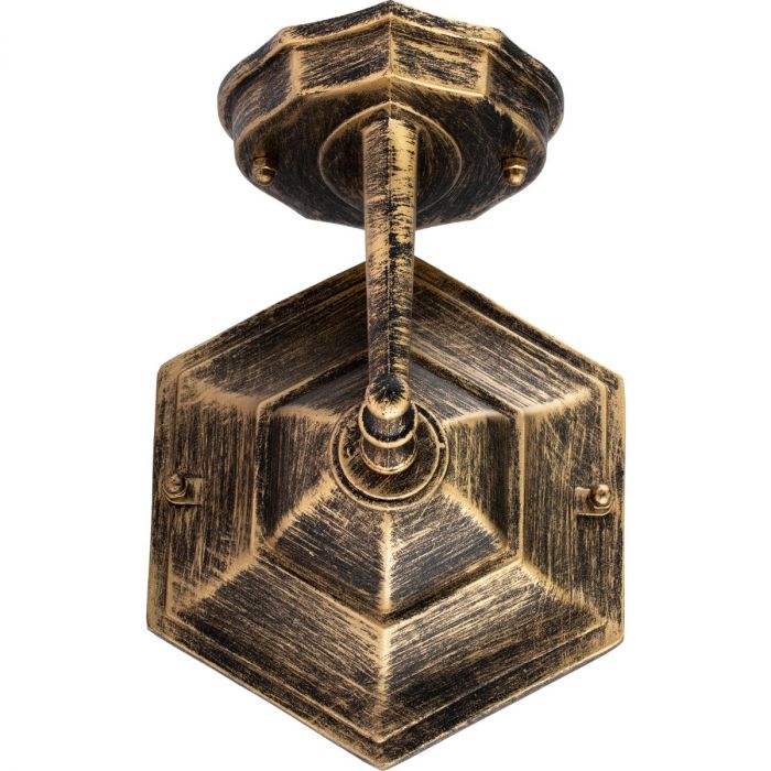 Buitenwandlamp Down – E27 Gevellantaarn in Patina Stijl