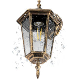 Buitenwandlamp Down – E27 Gevellantaarn in Patina Stijl
