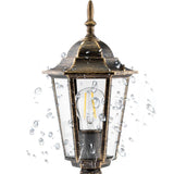 Tuinlamp Buiten – Lage Staande Lantaarn 40cm – Aluminium– antiek goud