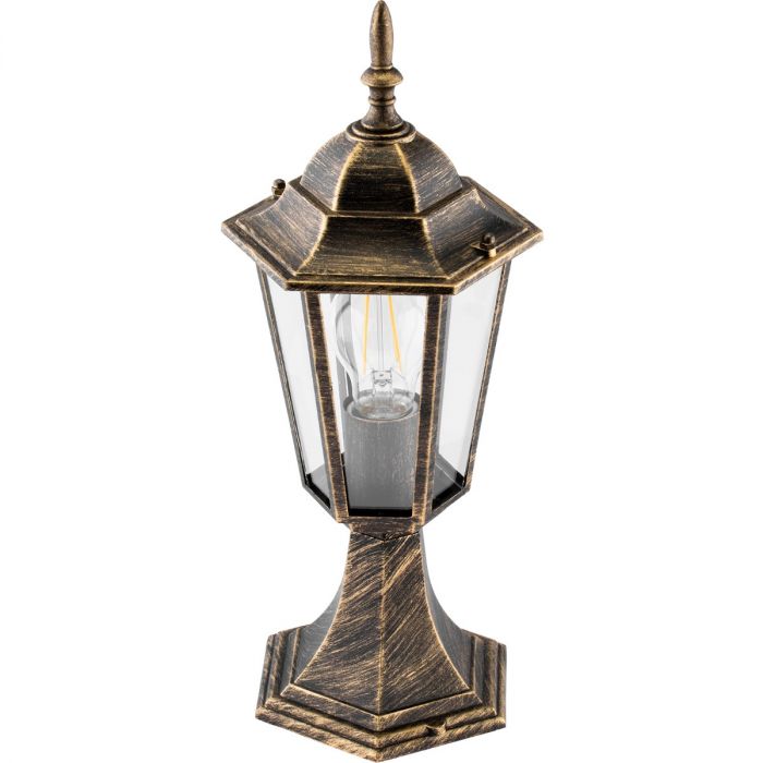 Tuinlamp Buiten – Lage Staande Lantaarn 40cm – Aluminium– antiek goud