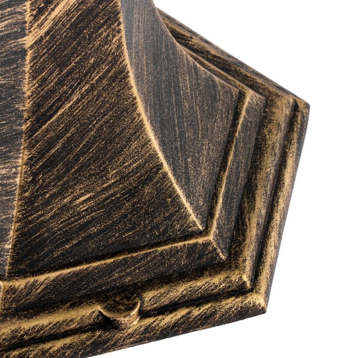 Tuinlamp Buiten – Lage Staande Lantaarn 40cm – Aluminium– antiek goud