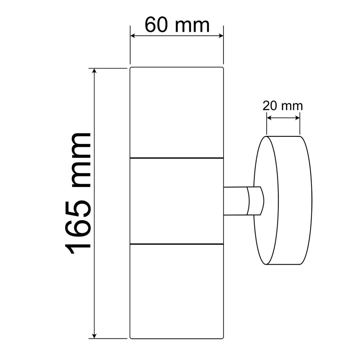 Buitenwandlamp Up & Down – Gevellamp met GU10 Fitting, LED Compatibel, IP44