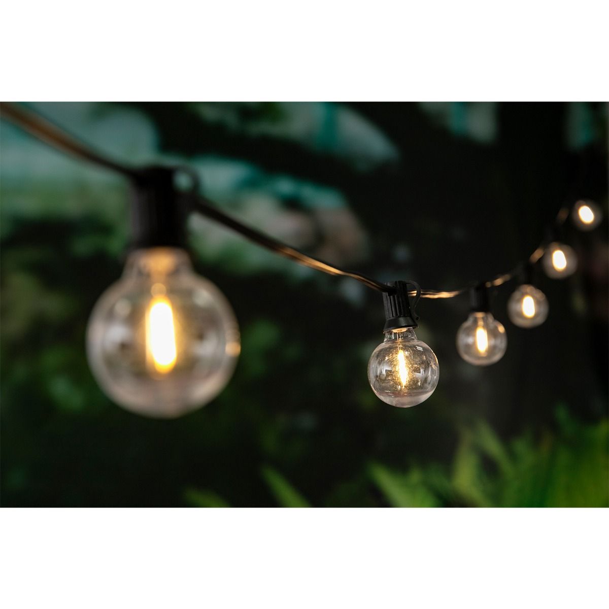 Buitenlichtsnoer 15,2m – 30x LED Ballen 3000K met Afstandsbediening