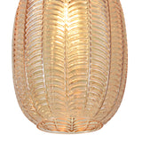 Hanglamp Zwart met Messing en Amber Glas – 3-Lichts - Liva