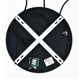 Hanglamp Zwart met Messing en Amber Glas – 3-Lichts - Liva