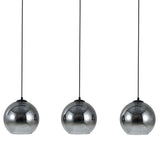 Hanglamp Zwart met Fade Glas – 3-Lichts Langwerpig | Monari