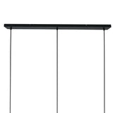 Hanglamp Zwart met Fade Glas – 3-Lichts Langwerpig | Monari