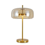 Tafellamp Lune - Messing met Amber glas - Geïntegreerde lichtbron