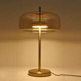 Tafellamp Lune - Messing met Amber glas - Geïntegreerde lichtbron