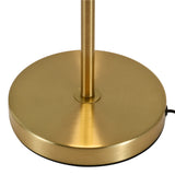 Tafellamp Lune - Messing met Amber glas - Geïntegreerde lichtbron