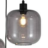 Hanglamp Remco – 3-Lichts - Smoke Glasbollen