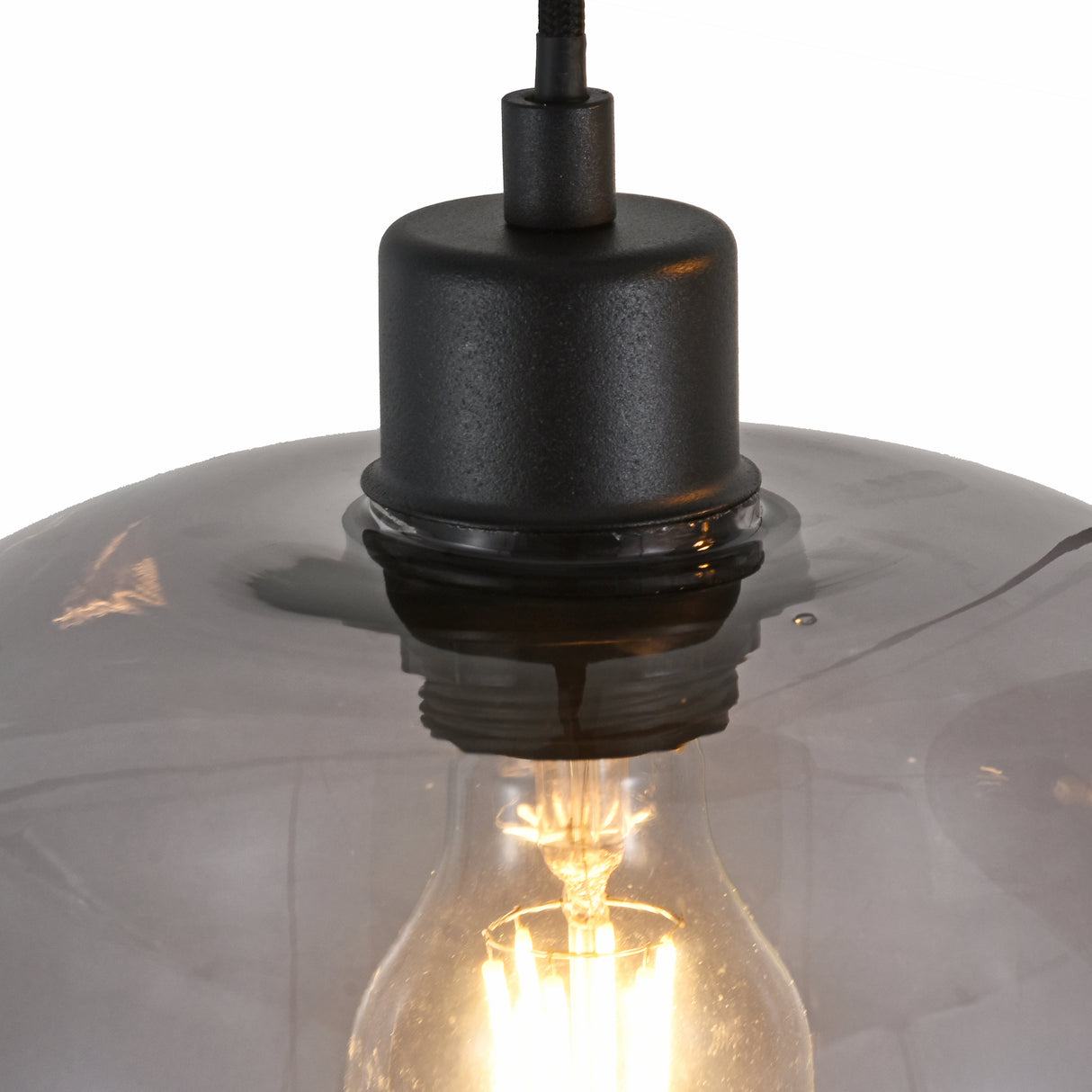 Hanglamp Remco – 3-Lichts - Smoke Glasbollen