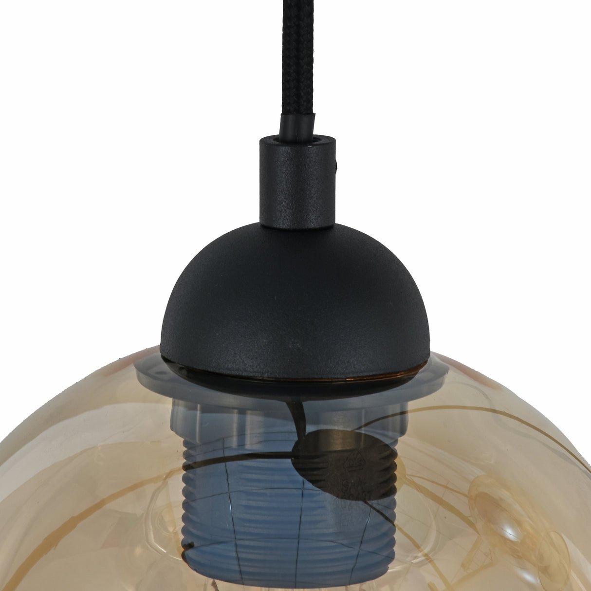 Hanglamp Industrieel 4-Lichts Amber voor Eetkamer, Woonkamer of Kantoor