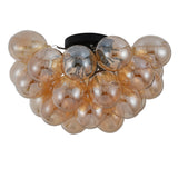 Plafondlamp Grape – Moderne amber glas lamp