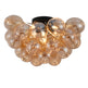 Plafondlamp Grape – Moderne smoke glas lamp