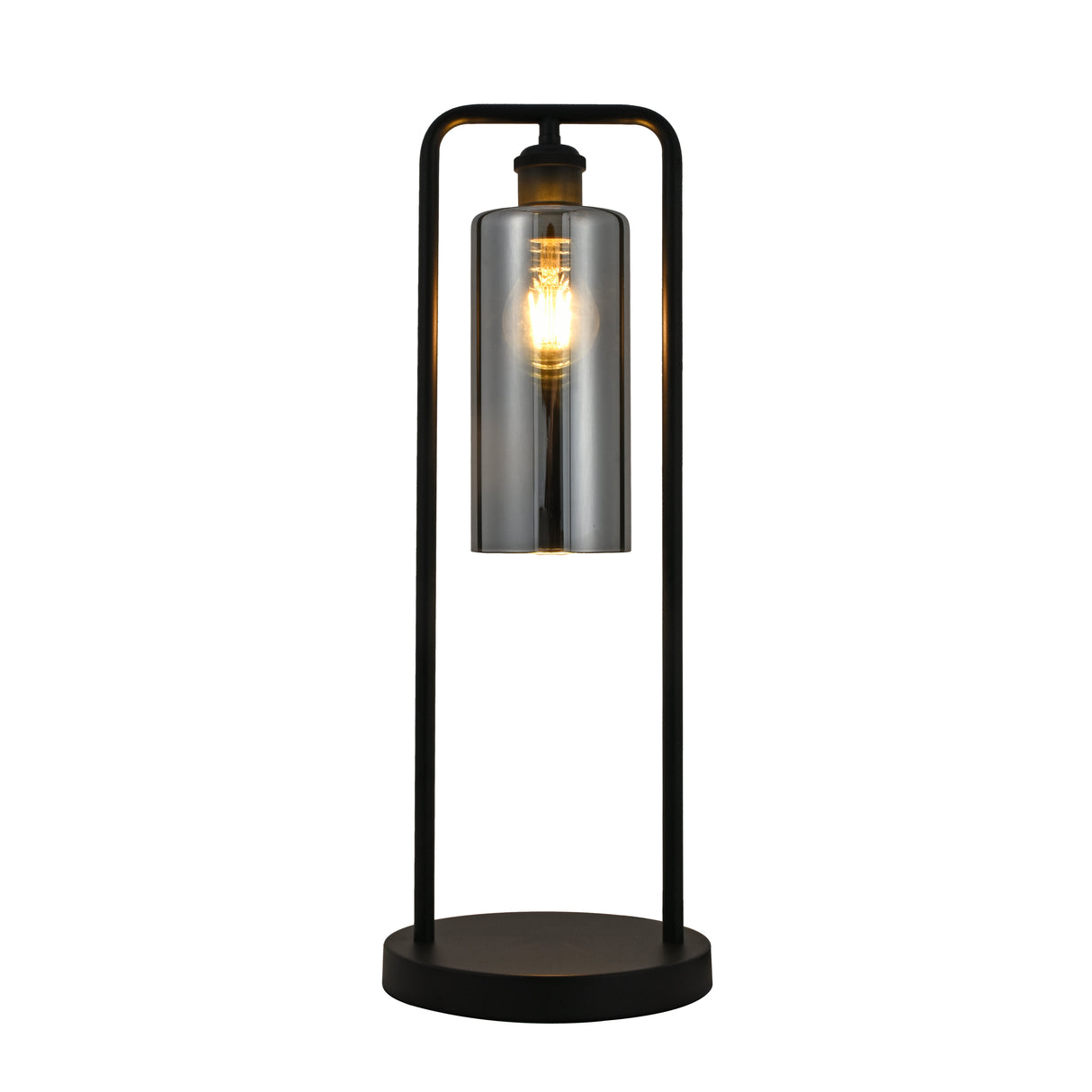 Tafellamp Tess - Zwart met Smoke glas