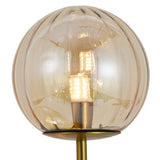 Tafellamp Linda - Messing met Amber glas - 2 lichts