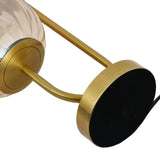 Tafellamp Linda - Messing met Amber glas - 2 lichts