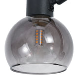 Vloerlamp Fleur- Zwart met Smoke glas- 3 lichts