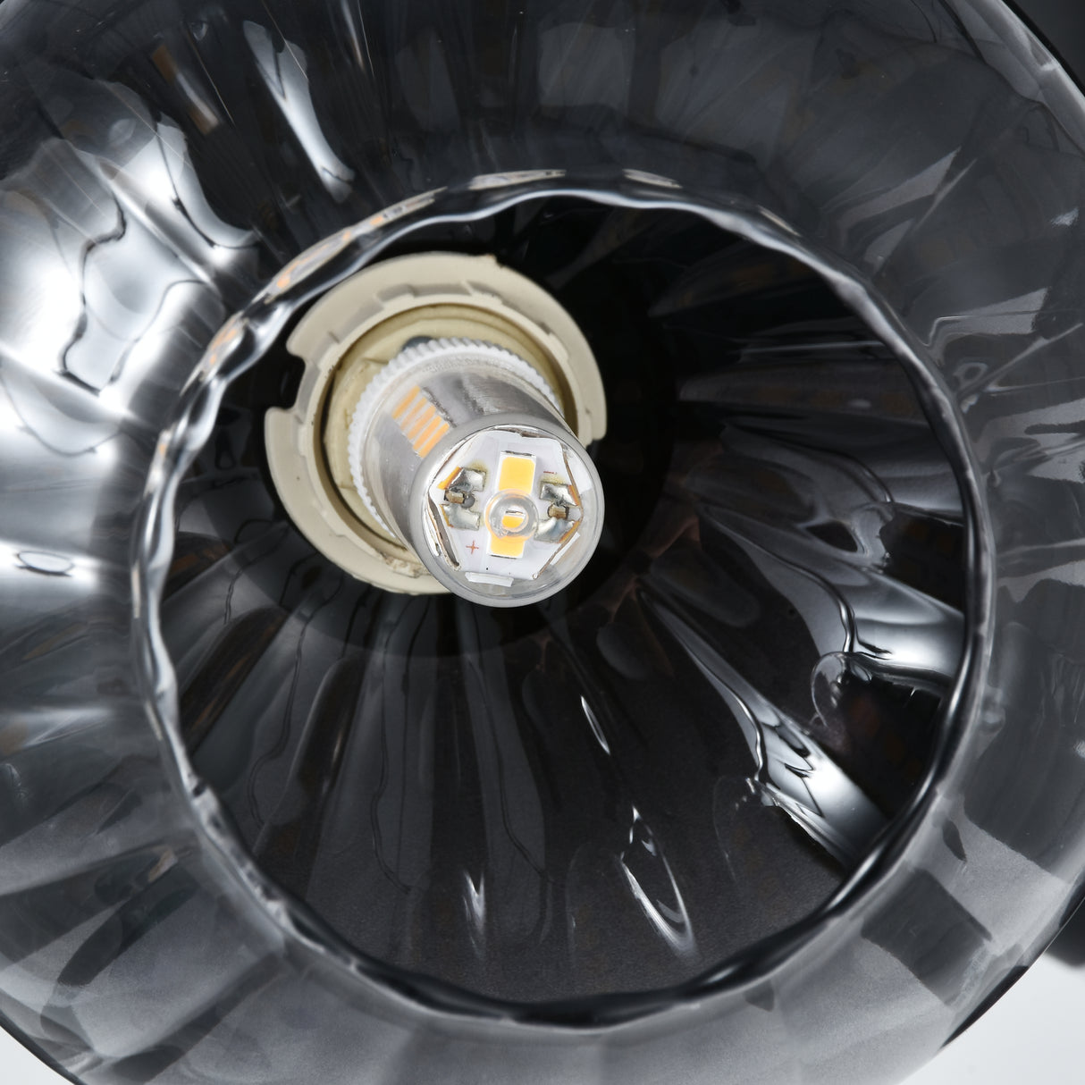 Plafondlamp Zwart - 3 smoke Glasbollen - Yaro