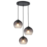 Hanglamp Lisa – 3-Lichts - Ribbel Fade Glas
