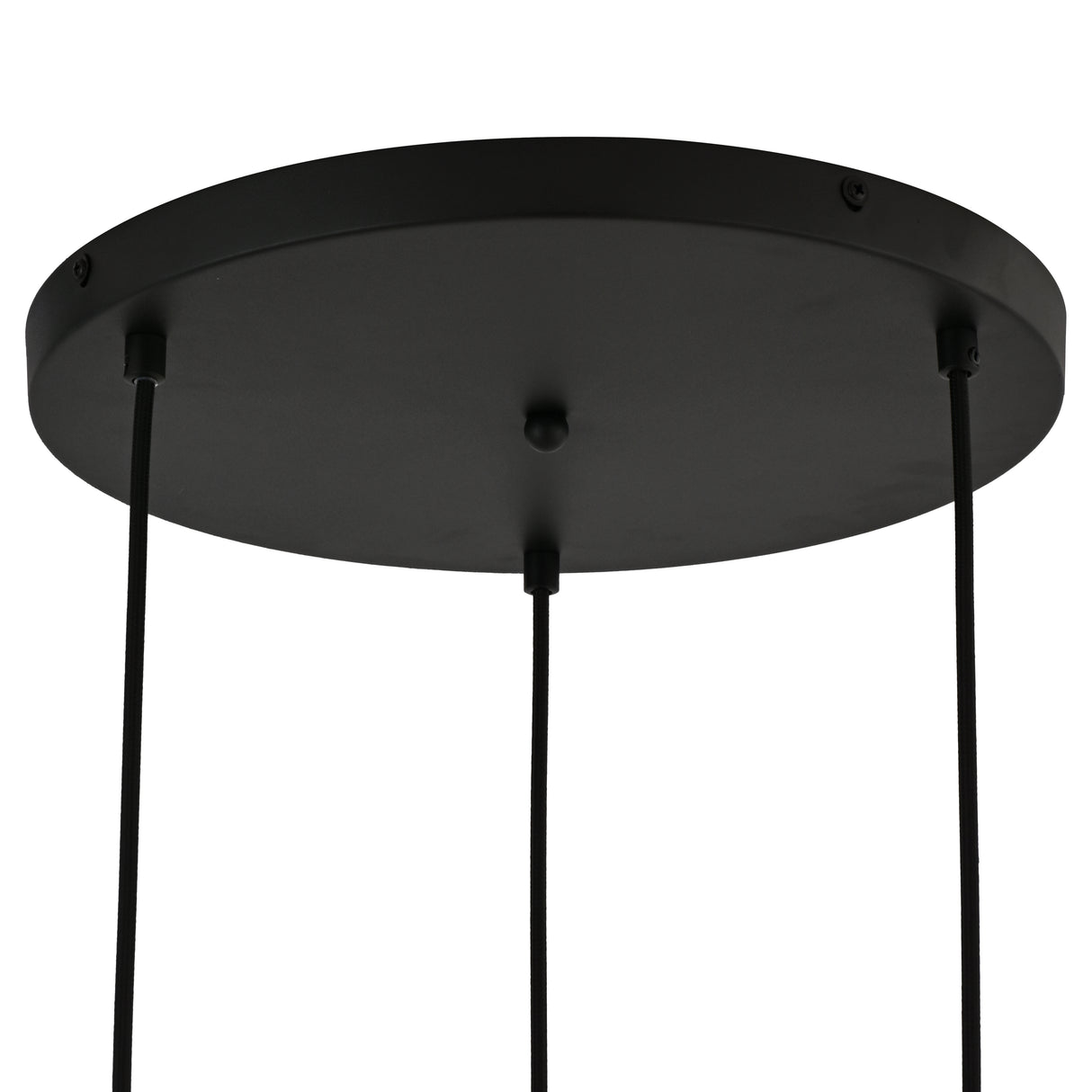 Hanglamp 3-Lichts Amber Industrieel Zwart