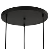 Hanglamp 3-Lichts Amber Industrieel Zwart