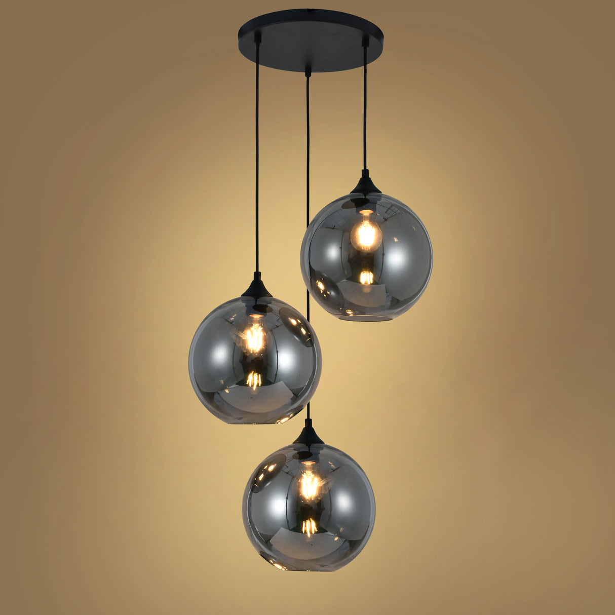 Hanglamp Mino – 3-Lichts - Glasbollen
