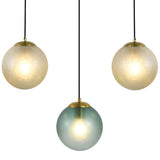 Hanglamp Noor - 5 kleurbollen met zwart/messing