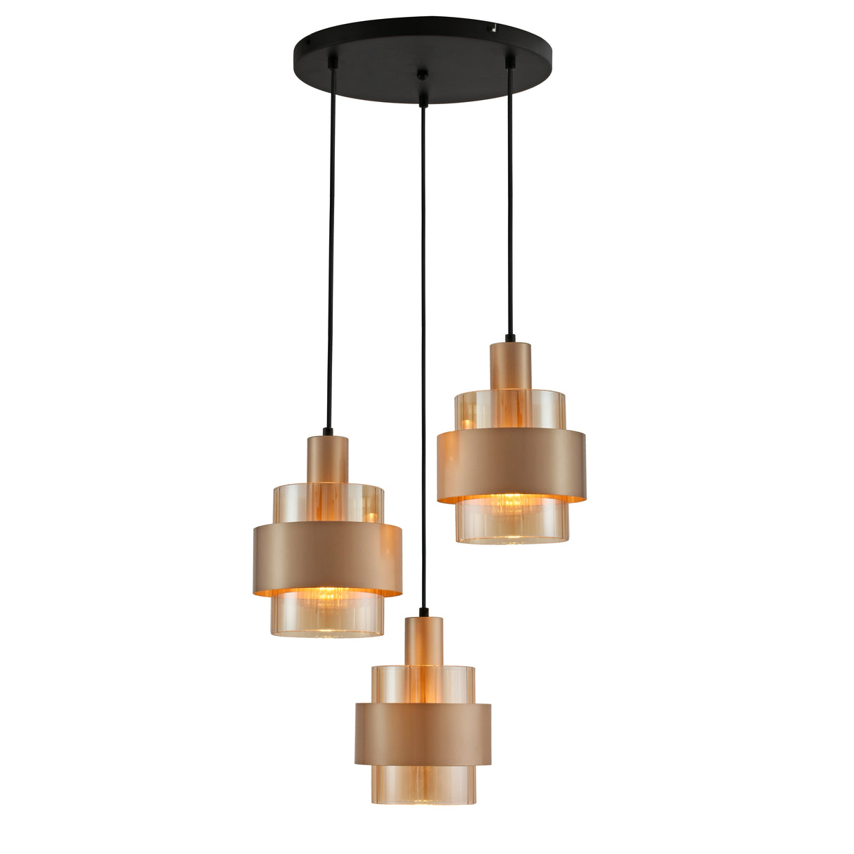 Hanglamp - Brons - 3 Lichts - Orvani