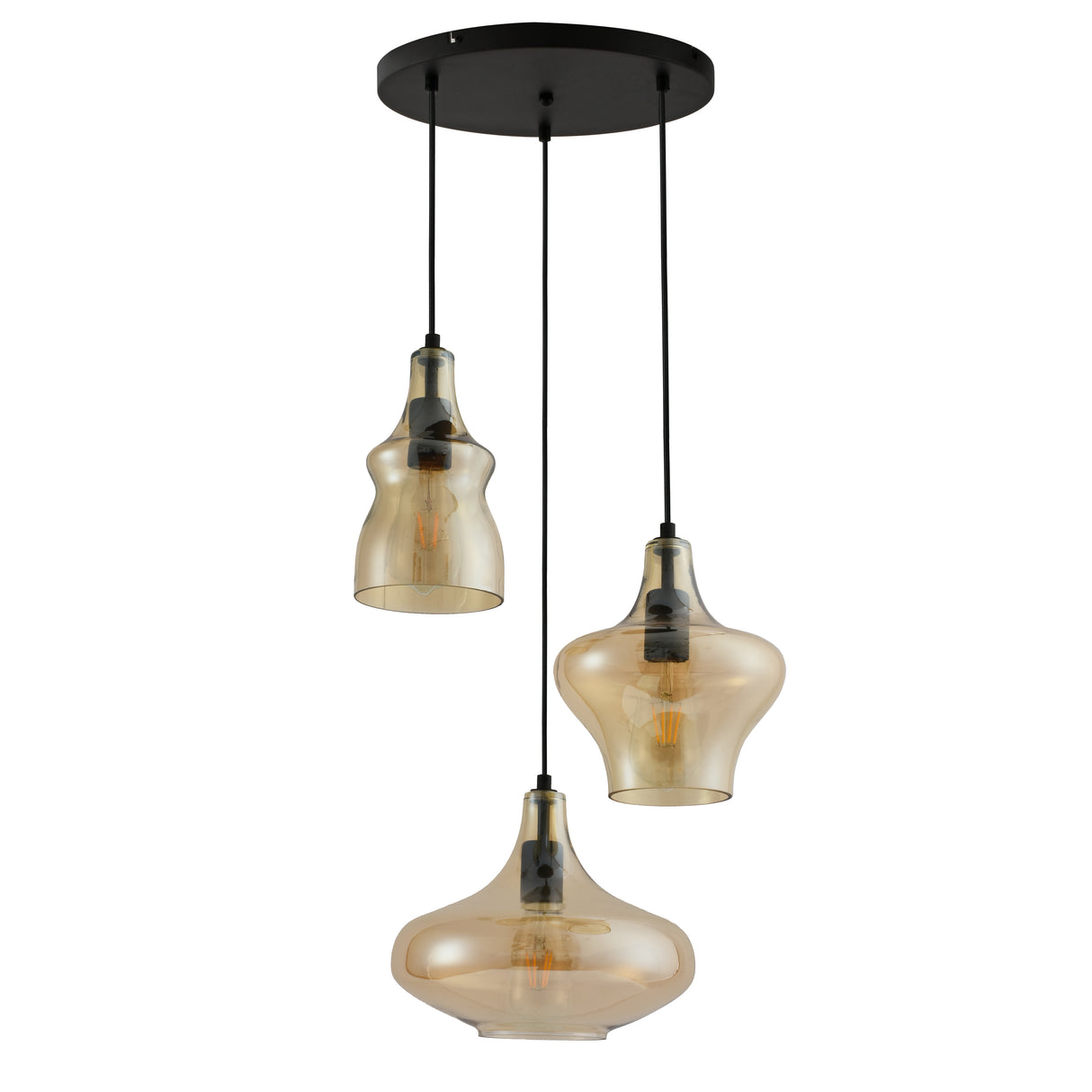 Hanglamp - Amber- 3 Lichts - Aurello