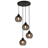 Hanglamp Industrieel 4-lichts Smoke