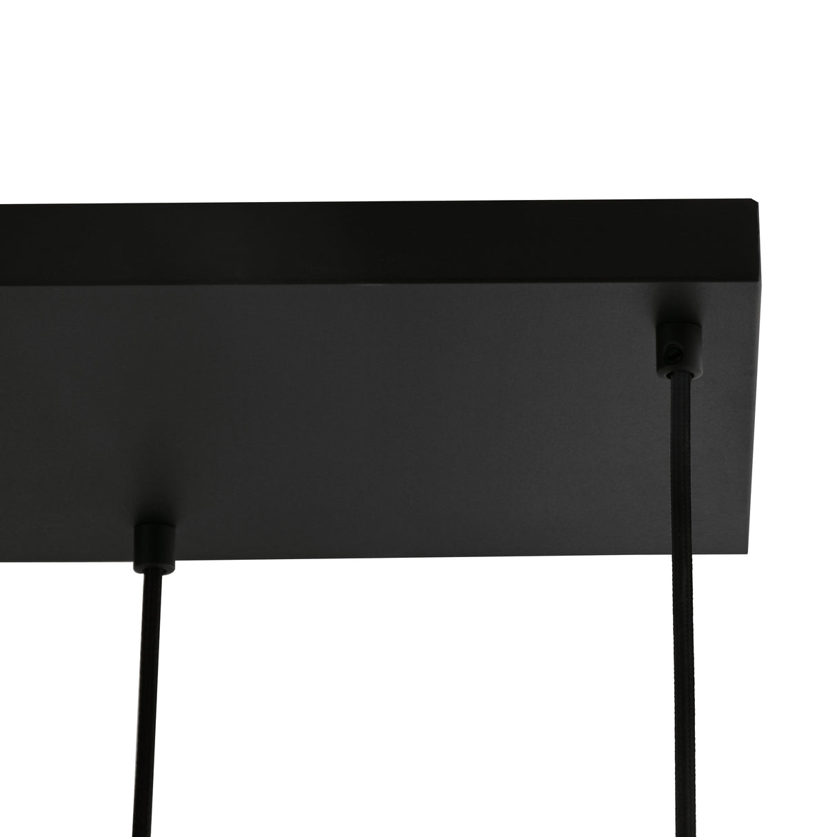 Hanglamp zwart met smoke glas ovaal 8-lichts