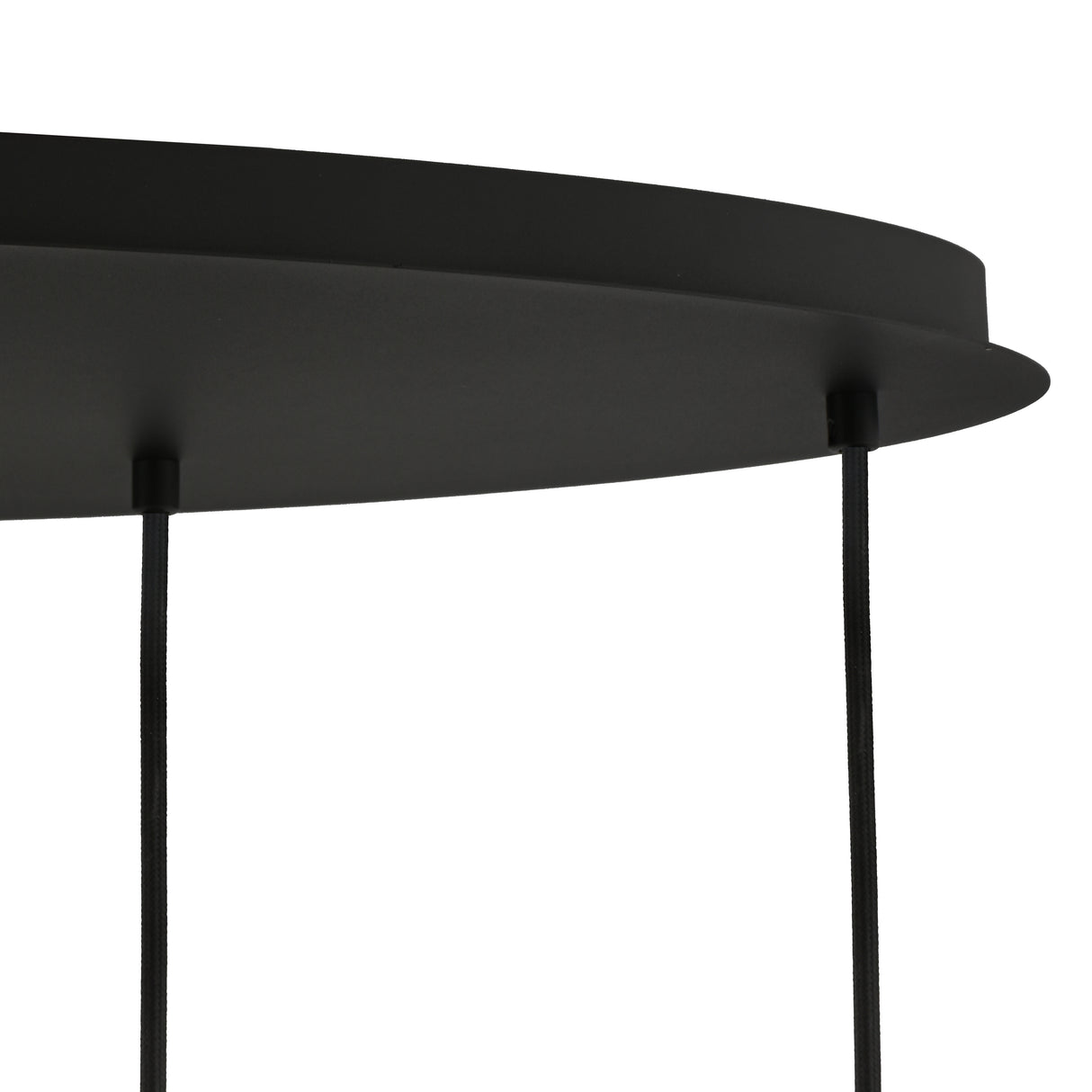 Hanglamp zwart met amberglas ovaal 6-lichts - Sterre