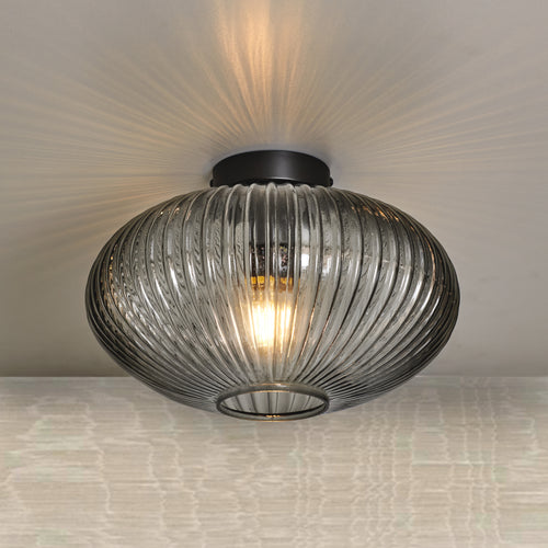 Design Plafondlamp Rond Smokeglas Amelie