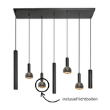 Hanglamp met 7 lichtpunten – inclusief gratis E27 lichtbollen