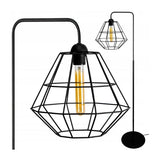 vloerlamp industrieel zwart metaal open frame voor woonkamer