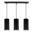 langwerpige hanglamp zwart industrieel 3-lichts eettafel