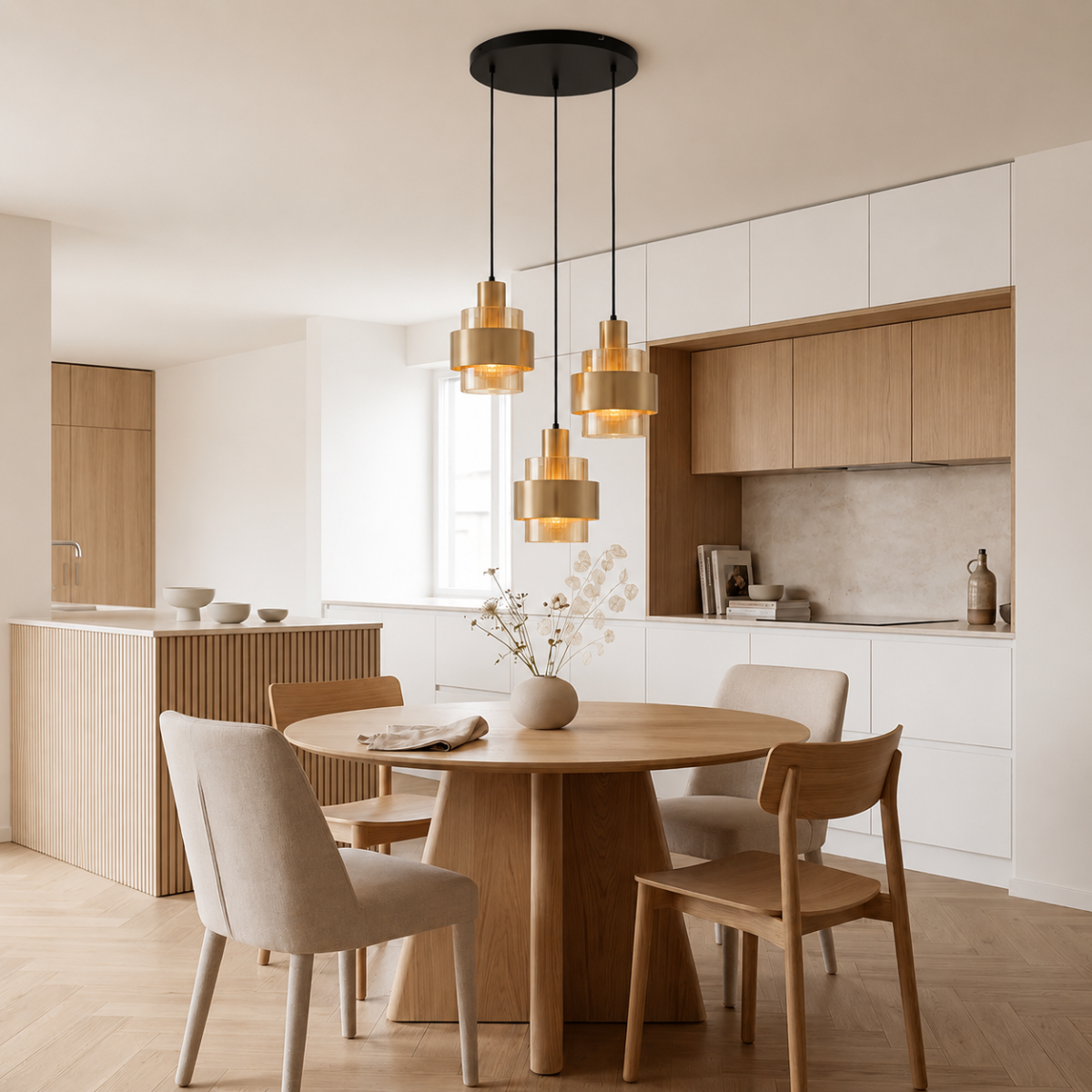 Hanglamp - Brons - 3 Lichts - Orvani