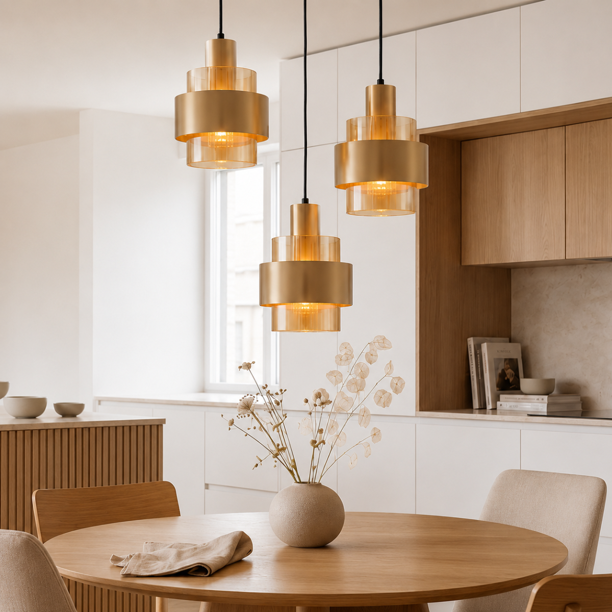 Hanglamp - Brons - 3 Lichts - Orvani