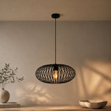 Zwarte hanglamp Orbixa, Rond