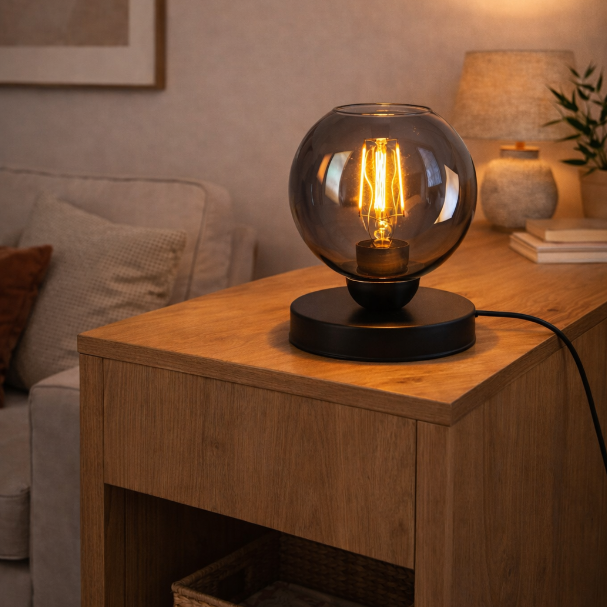 Tafellamp Industrieel ‘Smoke’