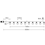 Tuinverlichting – Buiten Lichtketting 8m, 50x LED, 3000K Warm Wit