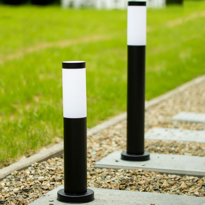 Zwarte Tuinpaal Lamp – E27 Buitenverlichting, 65 cm