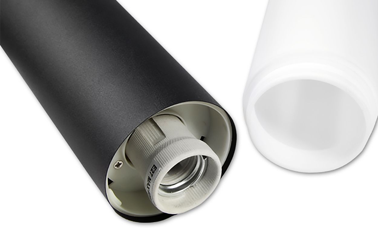 Zwarte Tuinpaal Lamp – E27 Buitenverlichting, 65 cm