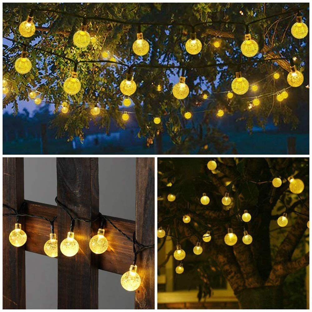 Tuinslinger – 100x LED Bollen – 21,8m – Warm Wit 3000K – Decoratief & Weerbestendig
